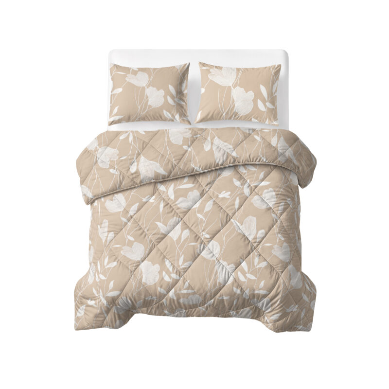 Sleeptime dekbed Katoen Fallon Zand/Oranje 200 x 220 - 200 x 220 cm - 100% katoen