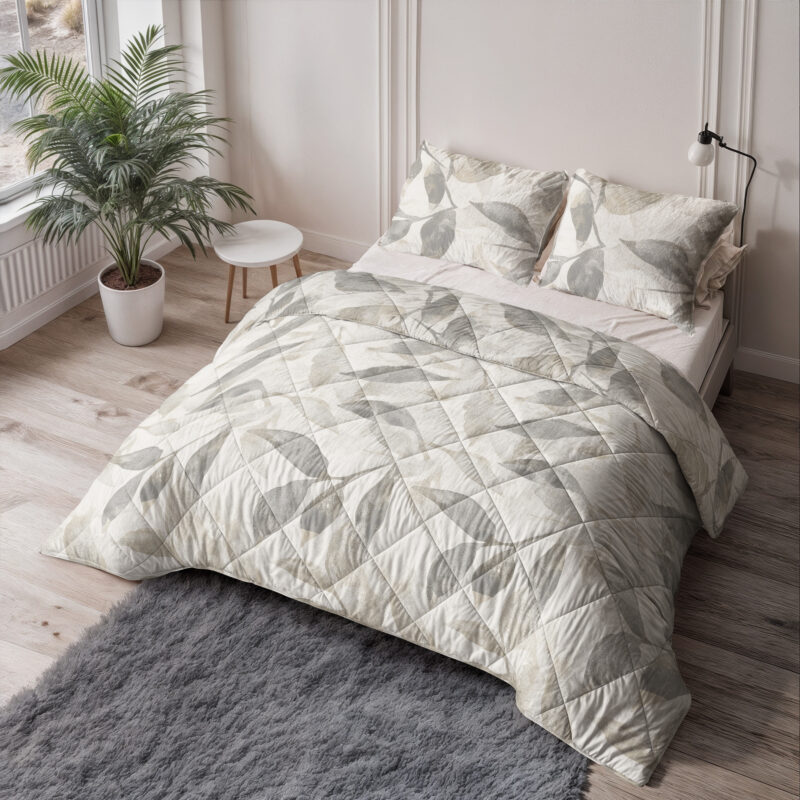 Katoen Misty Beige/Grijs 200 x 220 c dekbed van Sleeptime, 200 x 220 cm, kussensloop 60 x 70 cm