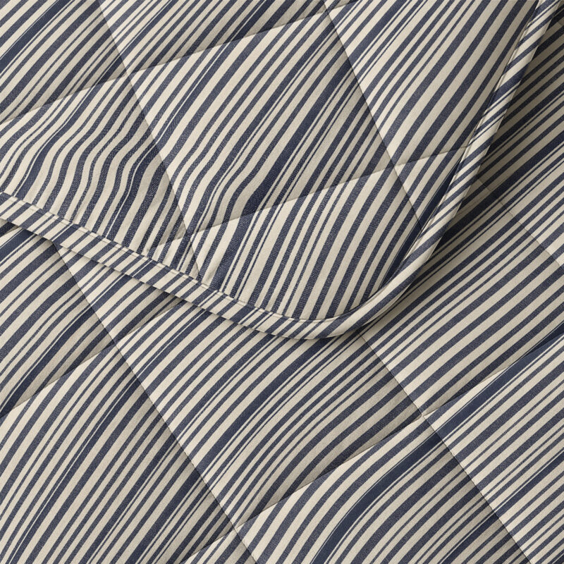 100% katoen dekbed Katoen Stripy Beige/Blauw 240 x 220 van Sleeptime in 240 x 220 cm