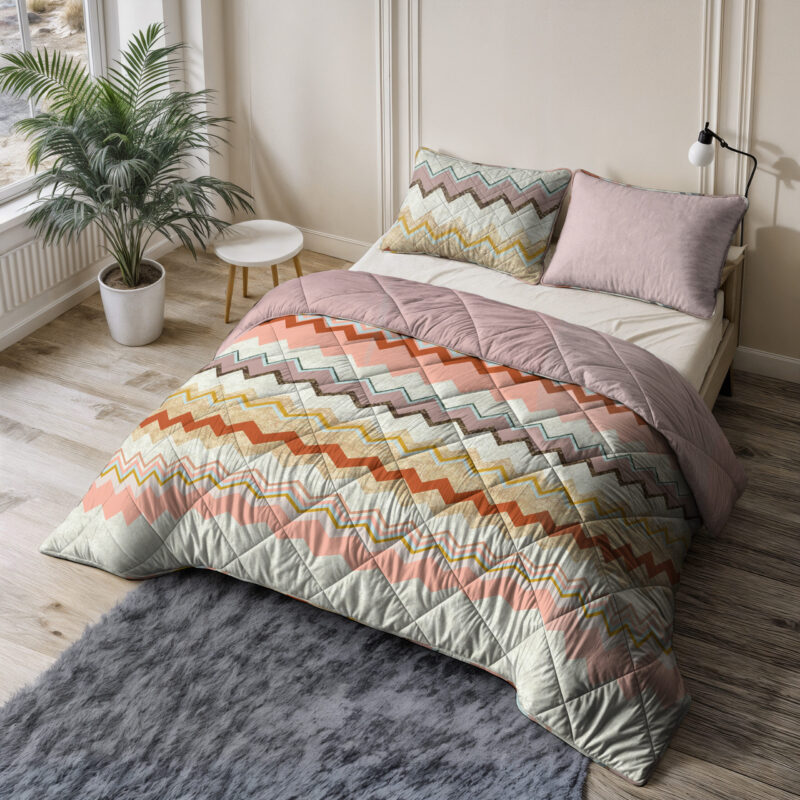 Lazy Dekbed Lizzy Beige/Roze 200 x 200