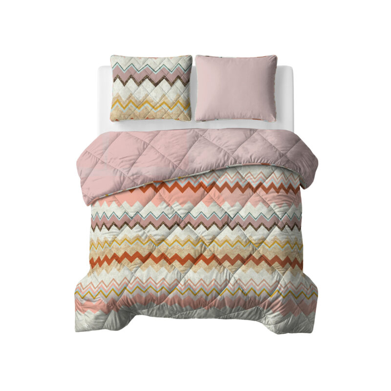 Lazy Dekbed Lizzy Beige/Roze 200 x 200