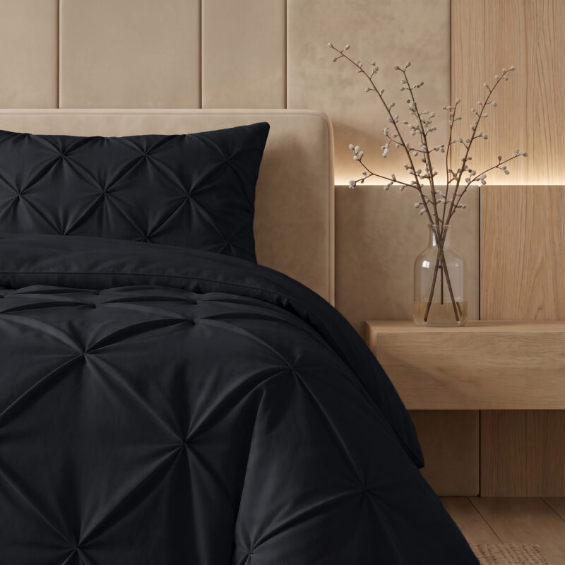 Sleeptime dekbed 140 x 200 cm van 100% Microvezel, Pintuck Antraciet 140 x 200 cm