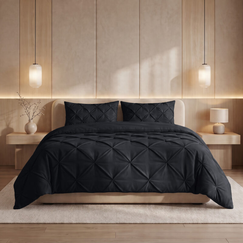 100% Microvezel dekbed Pintuck Antraciet 200 x 200 cm van Sleeptime in 200 x 200 cm