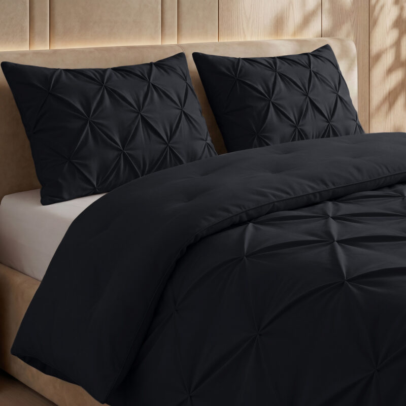 Sleeptime dekbed 200 x 200 cm van 100% Microvezel, Pintuck Antraciet 200 x 200 cm