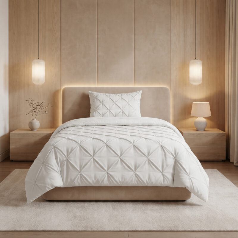 Dekbed Pintuck Off white 140 x 200 cm 140 x 200 cm van Sleeptime