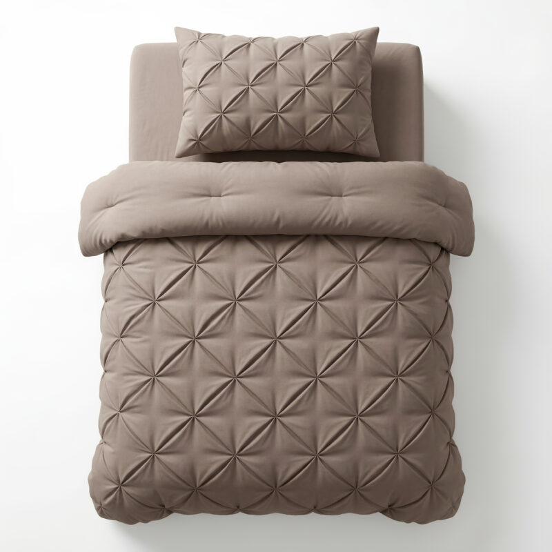 Sleeptime dekbed Pintuck Taupe 140 x 200 cm - Taupe - 140 x 200 cm - 100% Microvezel