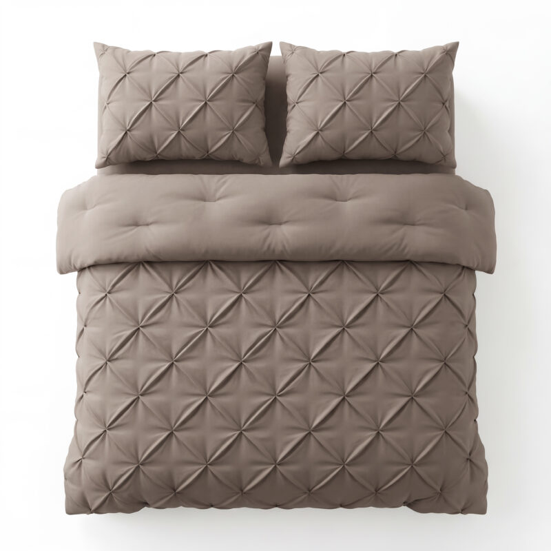 Sleeptime dekbed Pintuck Taupe 200 x 200 cm - Taupe - 200 x 200 cm - 100% Microvezel