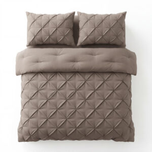 Sleeptime dekbed Pintuck Taupe 240 x 200 cm - Taupe - 240 x 200 cm - 100% Microvezel