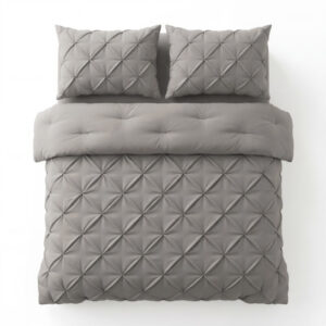 Sleeptime dekbed Pintuck Taupe/Grijs 200 x 200 cm - Taupe/Grijs - 200 x 200 cm - 100% Microvezel