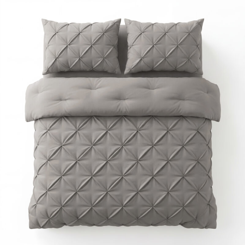 Sleeptime dekbed Pintuck Taupe/Grijs 200 x 200 cm - Taupe/Grijs - 200 x 200 cm - 100% Microvezel