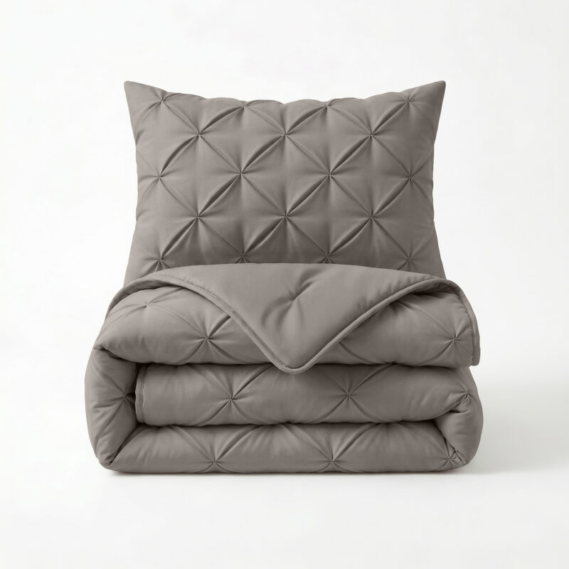 Pintuck Taupe/Grijs 240 x 200 cm dekbed van Sleeptime, 240 x 200 cm