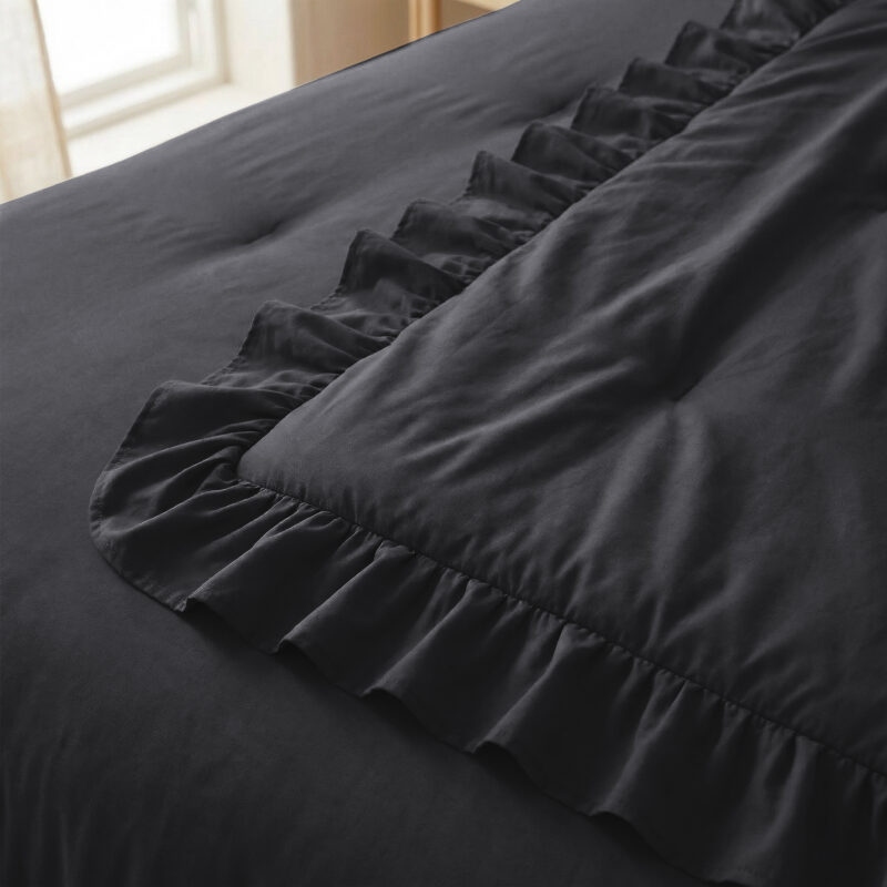 Dekbed Ruffles Antraciet 140 x 200 cm 140 x 200 cm van Sleeptime, Antraciet