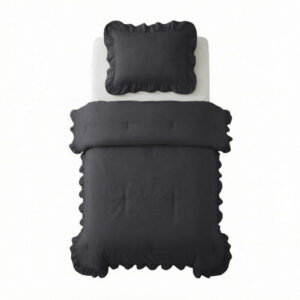 Sleeptime dekbed Ruffles Antraciet 140 x 200 cm - Antraciet - 140 x 200 cm - 100% Microvezel 300 gsm