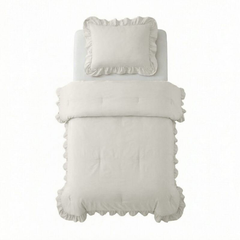 Sleeptime dekbed Ruffles Gebroken Wit 140 x 200 cm - Wit - 140 x 200 cm - 100% Microvezel 300 gsm