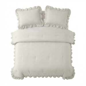Sleeptime dekbed Ruffles Gebroken Wit 200 x 200 cm - Wit - 200 x 200 cm - 100% Microvezel 300 gsm