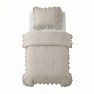 Sleeptime dekbed Ruffles Taupe/Grijs 140 x 200 cm - Taupe/Grijs - 140 x 200 cm - 100% Microvezel 300 gsm