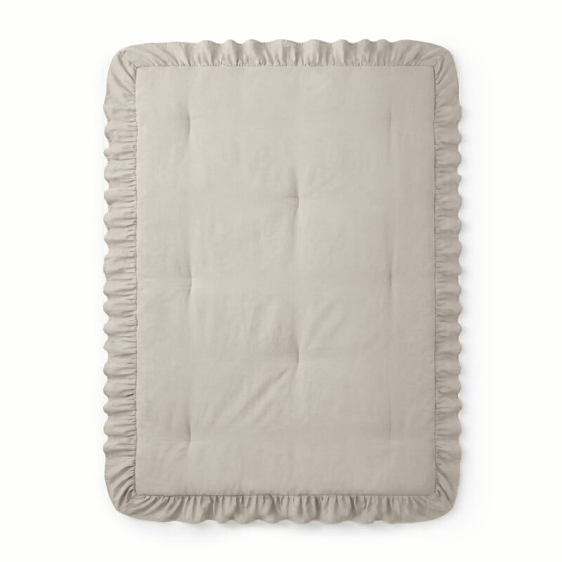 Sleeptime dekbed 140 x 200 cm van 100% Microvezel 300 gsm, Ruffles Taupe/Grijs 140 x 200 cm