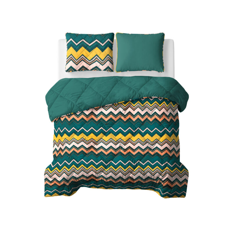 Sleeptime dekbed Scala Donkergroen 200 x 200 Met Kuss - Donker Groen - 200 x 200 cm - 100% Microvezel