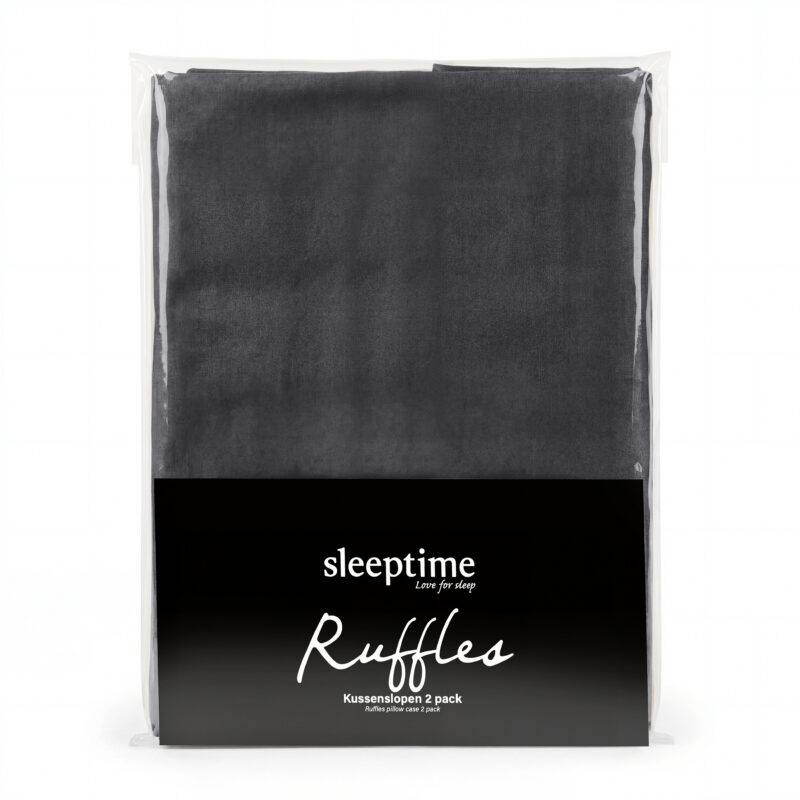 Hoofdkussen van Sleeptime, 60 x 70 cm, kussensloop 60 x 70 cm - Antraciet