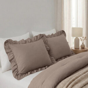 Sleeptime kussen - Taupe - 60 x 70 cm - 100% Microvezel - kussensloop 60 x 70 cm