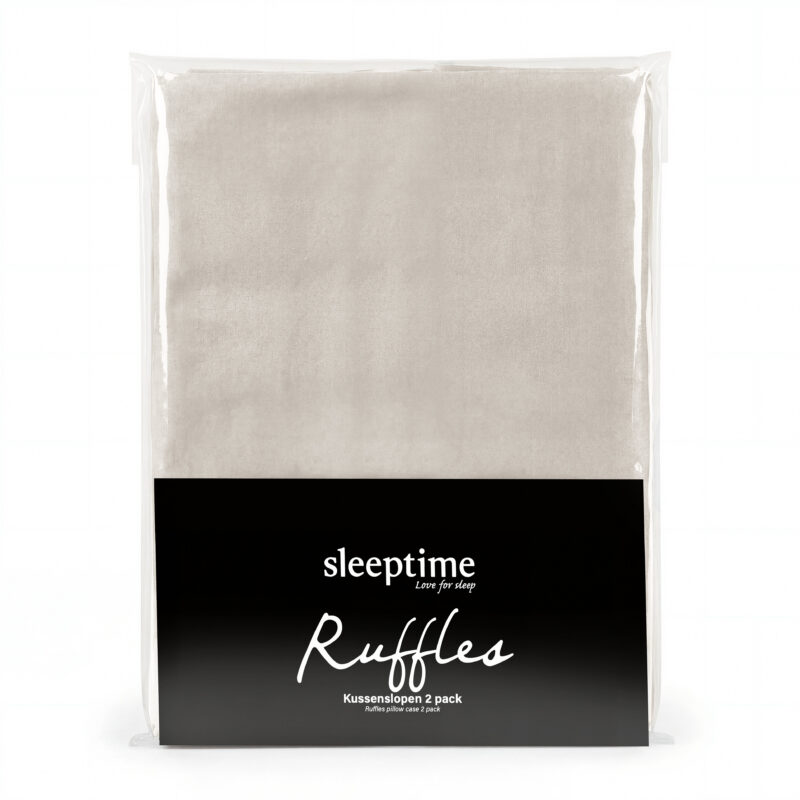 100% Microvezel kussen van Sleeptime in 60 x 70 cm - Taupe/Grijs