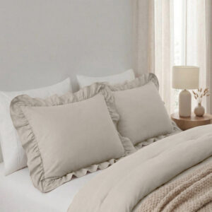 Sleeptime kussen - Taupe/Grijs - 60 x 70 cm - 100% Microvezel - kussensloop 60 x 70 cm