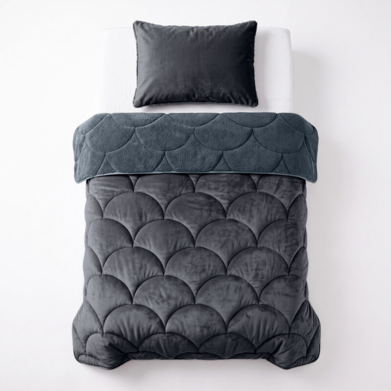 100% Polyester bedframe van Sleeptime in 140 x 200 cm - Antraciet