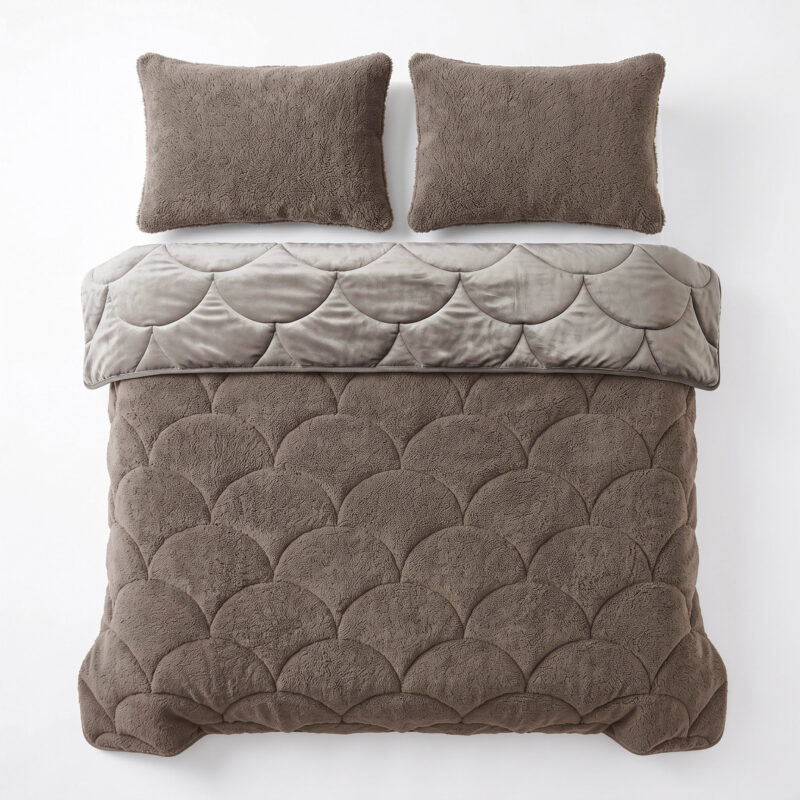 100% Polyester bedframe van Sleeptime in 200 x 200 cm - Taupe/Bruin
