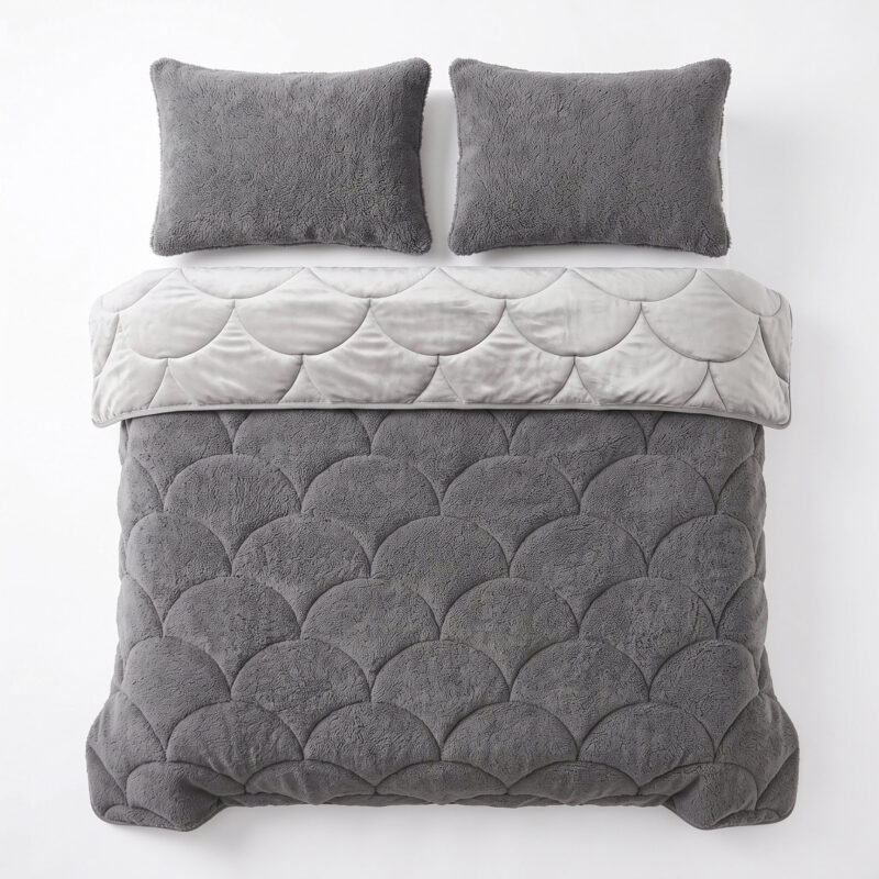 Bed 200 x 200 cm van Sleeptime, Taupe/Grijs