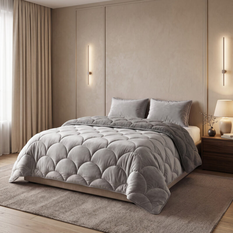 Sleeptime Lazy Teddy/Velvet Taupe/Grijs 240x200cm + 2x60x70 cm