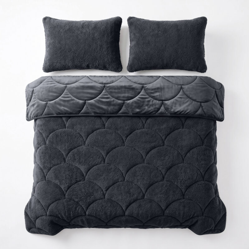 Bed 200 x 200 cm van Sleeptime, Zwart
