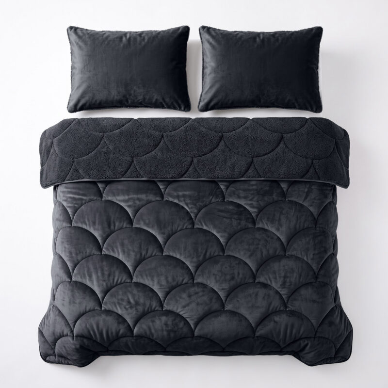 100% Polyester bedframe van Sleeptime in 240 x 200 cm - Zwart