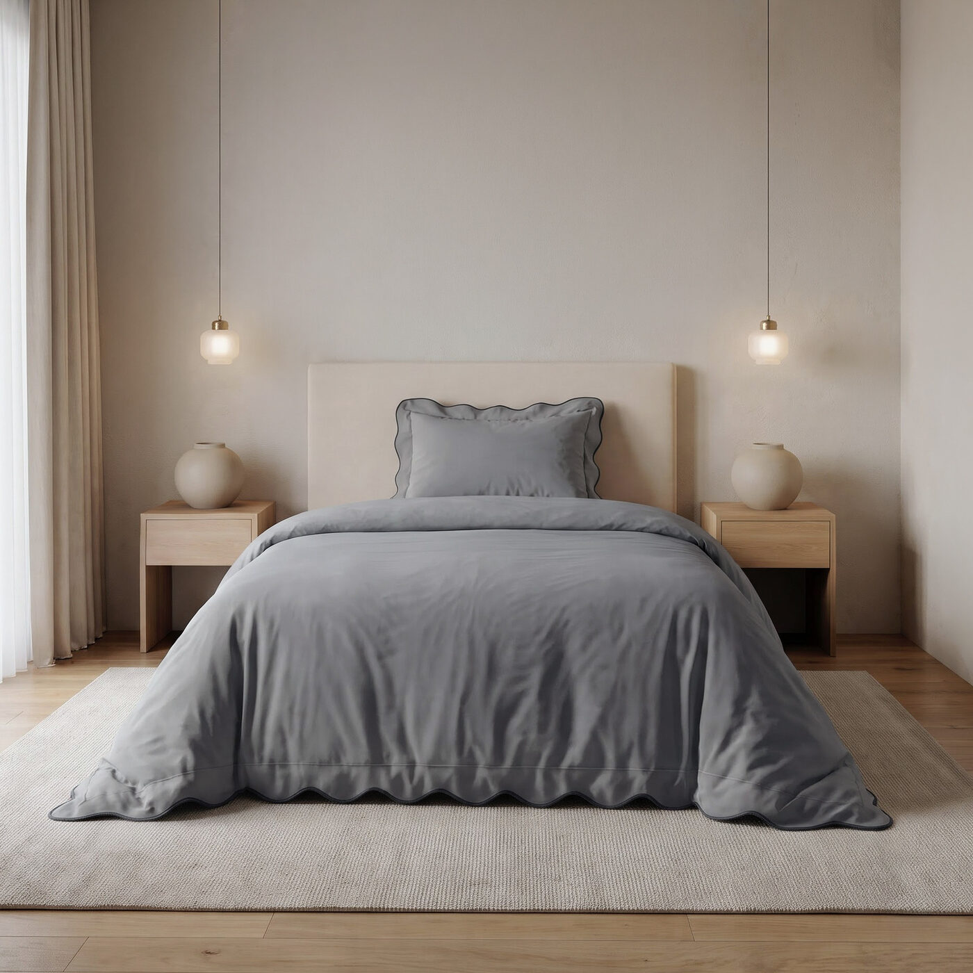 Sleeptime Verdo Grijs/Antraciet 140 x 200/220 cm