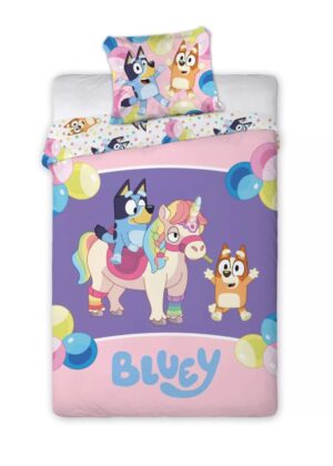 Bluey dekbedovertrek Magical Party - Multicolor - 100 x 135 cm - Katoen