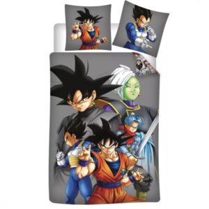 Dragon Ball Z dekbedovertrek Dragon's Fury - Grijs - 140 x 200 cm - 100% katoen