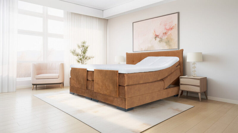 Elektrische Boxspringset Rosa