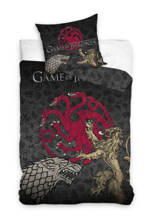 Game of Thrones dekbedovertrek Stark Lannister Targaryen - Multicolor - 140 x 200 cm - 100% katoen