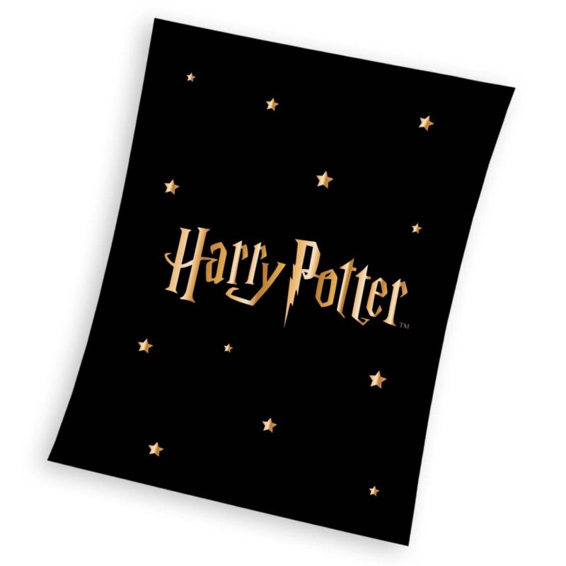Harry Potter Fleece deken Gouden Logo - 130 x 170 cm - Coral fleece