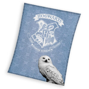Harry Potter fleece deken Hedwig - Blauw - 130 x 170 cm - 100% Polyester