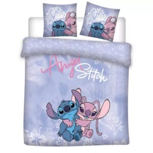 Lilo en Stitch dekbedovertrek Angel 2 Cute - Paars - 240 x 220 cm - polykatoen