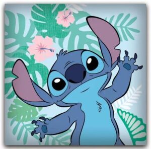 Lilo en Stitch sierkussen Hibiscus - Blauw - 35 x 35 cm - 100% Polyester