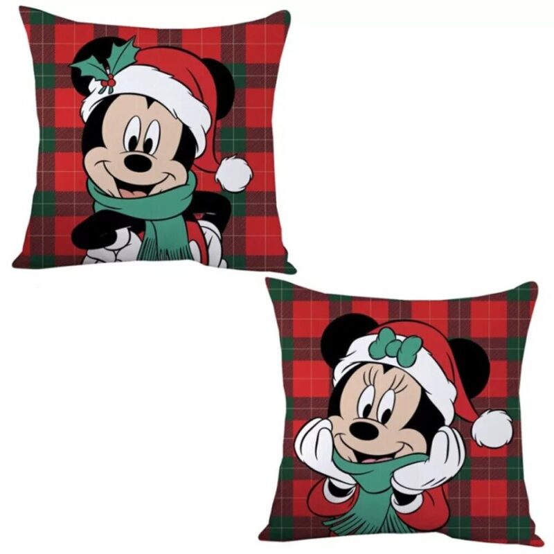 Disney Mickey en Minnie Mouse sierkussen Kerst - 35 x 35 cm - Polyester