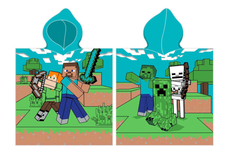 Minecraft poncho Diamond Defender - 50 x 115 cm - 100% katoen