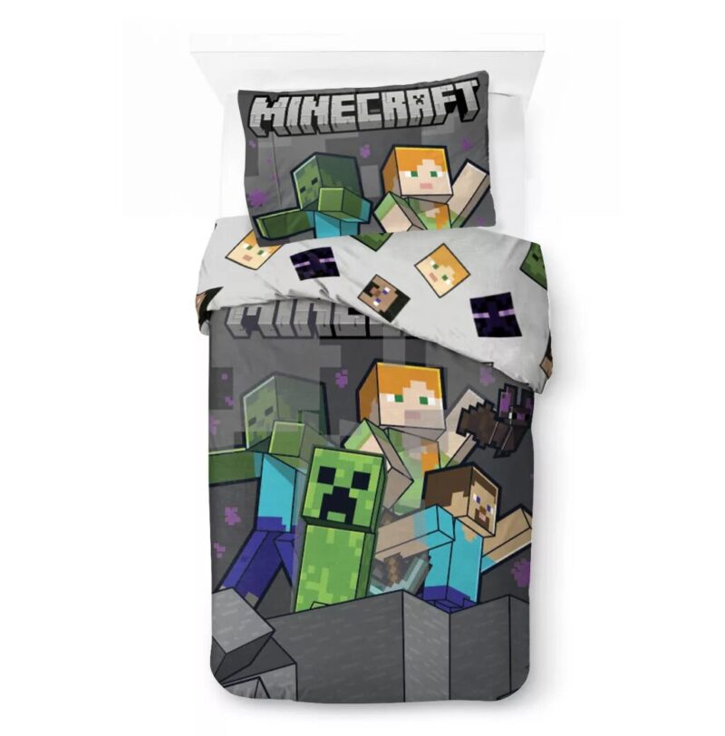 Minecraft Dekbedovertrek Mob Fushion Mayhem - 140 x 200 cm - 70 x 90 cm - Katoen