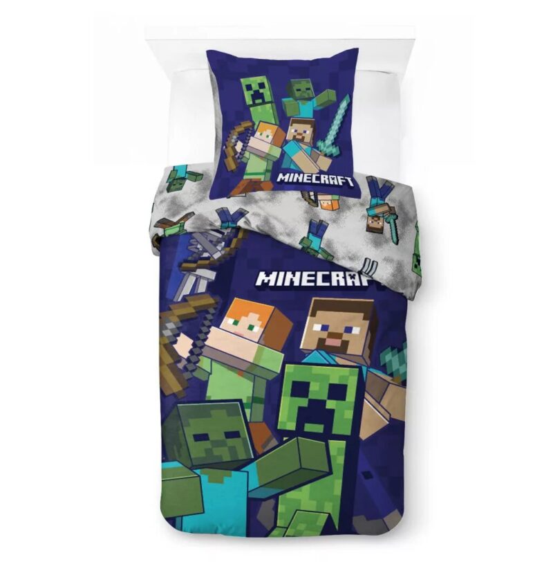 Minecraft Dekbedovertrek Realms - 140 x 200 cm - 70 x 90 cm - Katoen