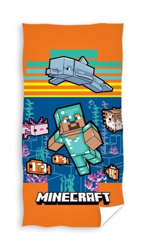 Minecraft strandlaken Onderwaterwereld - 70 x 140 cm - 100% katoen