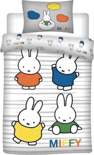 Nijntje Babydekbedovertrek Miffy - 100 x 135 cm - 40 x 60 cm - Katoen