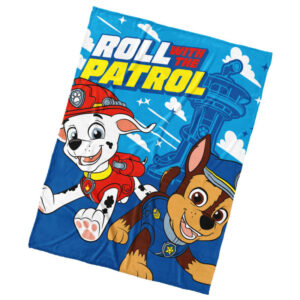 Paw Patrol plaid Roll with the Patrol - Blauw - 130 x 170 cm - 100% Polyester