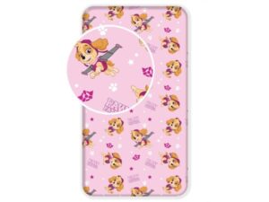 Paw Patrol hoeslaken Skye Sterren – Eenpersoons – 90 x 20 - Roze - 90 x 200 cm - 100% katoen
