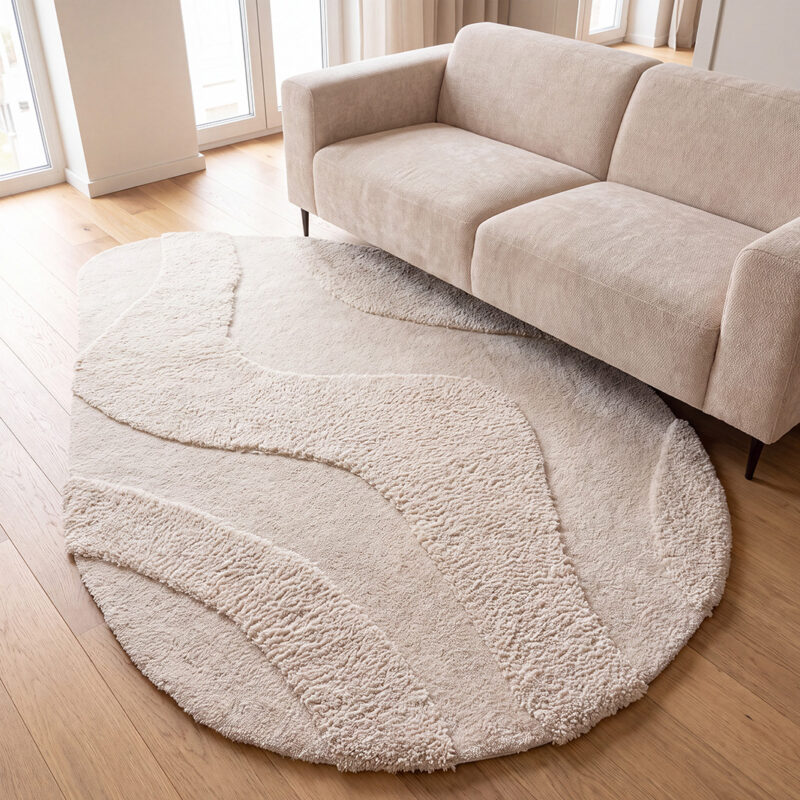 LABEL51 Vloerkleden Rima - Ivoor - Polyester - 160x230 cm - Organisch